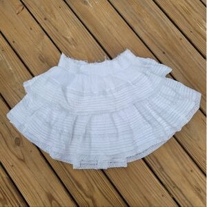 Aerie White Boho Mini Skirt